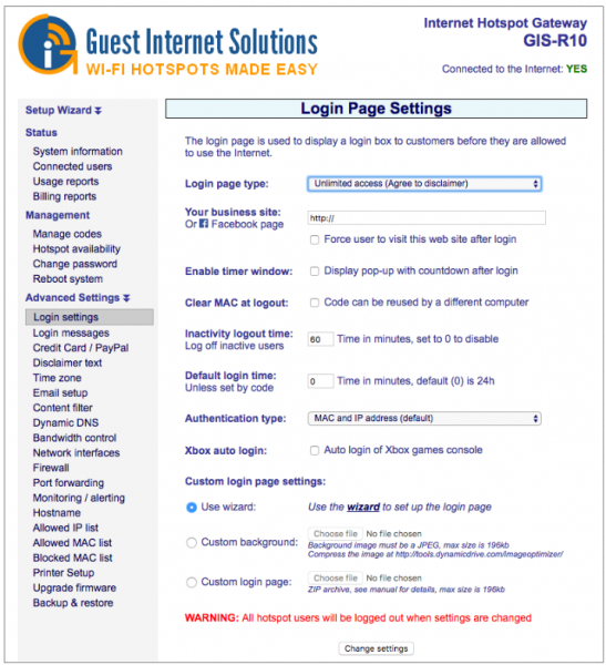 Guest Internet Unlimited Access